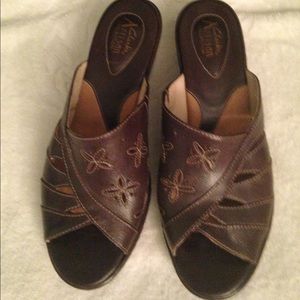 Clarks Artisan brown leather sandals